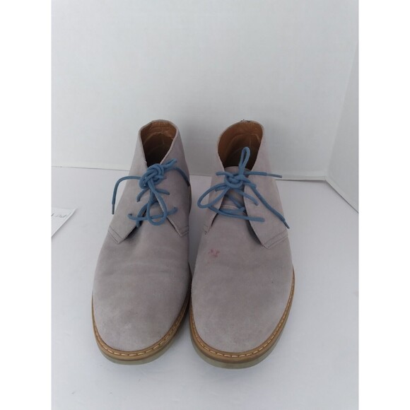 Casual Suede‎ Desert Chukka Boots with Blue Laces Light Gray Ankle Boots main image 5